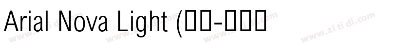 Arial Nova Light (标题字体转换